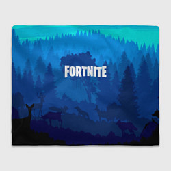 Плед флисовый Fortnite: Blue Forest, цвет: 3D-велсофт