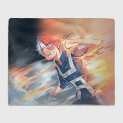 Плед флисовый Моя геройская академия, цвет: 3D-велсофт