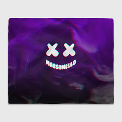 Плед флисовый Marshmello: Violet Glitch, цвет: 3D-велсофт