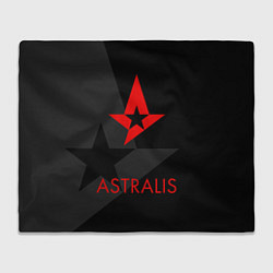 Плед флисовый Astralis: Black Style, цвет: 3D-велсофт