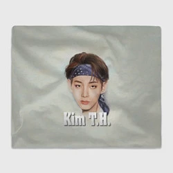 Плед флисовый BTS Kim T.H., цвет: 3D-велсофт