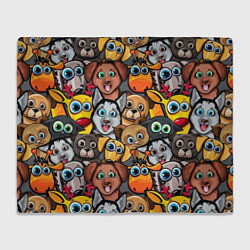 Плед флисовый Веселые собаки, цвет: 3D-велсофт