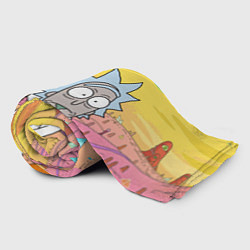 Плед флисовый Рик и Морти, цвет: 3D-велсофт — фото 2