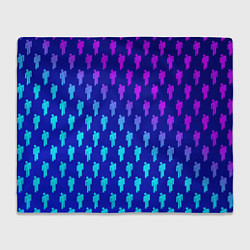 Плед флисовый Billie Eilish: Violet Pattern, цвет: 3D-велсофт