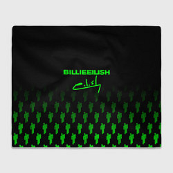 Плед флисовый Billie Eilish: Green & Black Autograph, цвет: 3D-велсофт