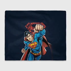 Плед флисовый Superman, цвет: 3D-велсофт