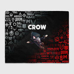 Плед флисовый BRAWL STARS CROW, цвет: 3D-велсофт