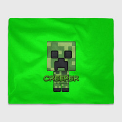 Плед флисовый MINECRAFT CREEPER, цвет: 3D-велсофт
