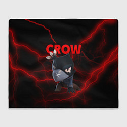 Плед флисовый Brawl Stars CROW, цвет: 3D-велсофт