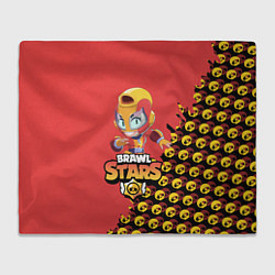 Плед флисовый BRAWL STARS MAX, цвет: 3D-велсофт