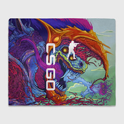 Плед флисовый CS GO HYPERBEAST, цвет: 3D-велсофт