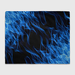 Плед флисовый BLUE FIRE FLAME, цвет: 3D-велсофт