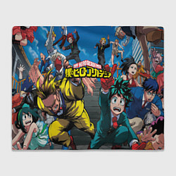 Плед флисовый My Hero Academia все герои, цвет: 3D-велсофт