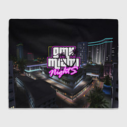 Плед флисовый GTA VI: MIAMI NIGHTS, цвет: 3D-велсофт