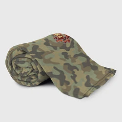 Плед флисовый Дачные Войска - камуфляж, цвет: 3D-велсофт — фото 2