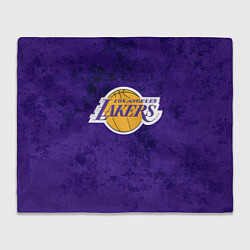 Плед флисовый LA LAKERS, цвет: 3D-велсофт