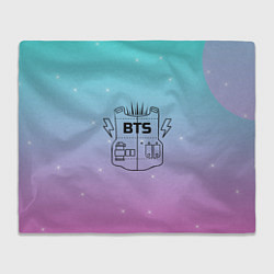Плед флисовый BTS, цвет: 3D-велсофт