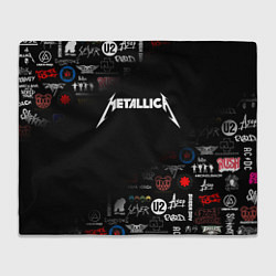 Плед флисовый Metallica, цвет: 3D-велсофт