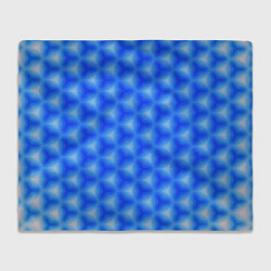 Плед флисовый Синие соты, цвет: 3D-велсофт