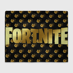 Плед флисовый Fortnite Gold, цвет: 3D-велсофт