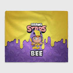 Плед флисовый BRAWL STARS BEA, цвет: 3D-велсофт