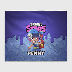 Плед флисовый BRAWL STARS PENNY, цвет: 3D-велсофт