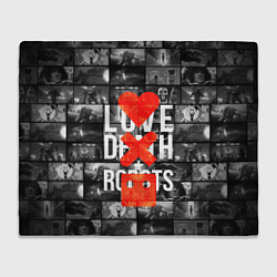 Плед флисовый LOVE DEATH ROBOTS LDR, цвет: 3D-велсофт