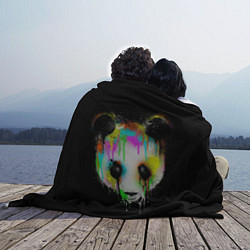 Плед флисовый Панда в краске, цвет: 3D-велсофт — фото 2