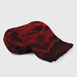 Плед флисовый МОЛНИЯ RED NEON, цвет: 3D-велсофт — фото 2