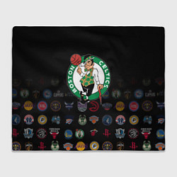 Плед флисовый Boston Celtics 1, цвет: 3D-велсофт