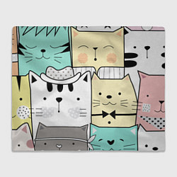 Плед флисовый Деловые котейки, цвет: 3D-велсофт