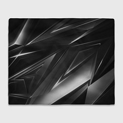Плед флисовый GEOMETRY STRIPES BLACK & WHITE, цвет: 3D-велсофт