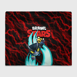 Плед флисовый BRAWL STARS MECHA CROW, цвет: 3D-велсофт