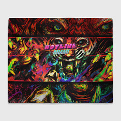 Плед флисовый HOTLINE MIAMI, цвет: 3D-велсофт