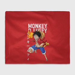 Плед флисовый Monkey D Luffy, цвет: 3D-велсофт