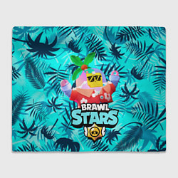 Плед флисовый BRAWL STARS TROPICAL SPROUT, цвет: 3D-велсофт