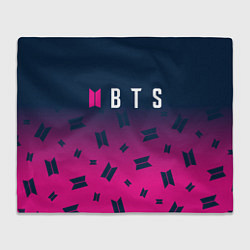 Плед флисовый BTS БТС, цвет: 3D-велсофт