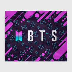 Плед флисовый BTS БТС, цвет: 3D-велсофт