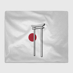 Плед флисовый Япония Тории Z, цвет: 3D-велсофт
