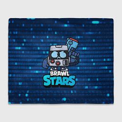 Плед флисовый Virus 8 bit brawl stars Blue, цвет: 3D-велсофт