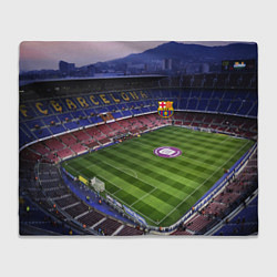 Плед флисовый FC BARCELONA, цвет: 3D-велсофт