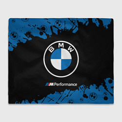 Плед флисовый BMW БМВ, цвет: 3D-велсофт