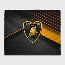 Плед флисовый Lamborghini, цвет: 3D-велсофт