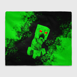 Плед флисовый MINECRAFT CREEPER, цвет: 3D-велсофт