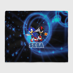 Плед флисовый Sonic SEGA, цвет: 3D-велсофт