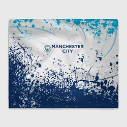 Плед флисовый Manchester City, цвет: 3D-велсофт