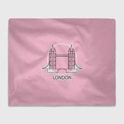 Плед флисовый Лондон London Tower bridge, цвет: 3D-велсофт