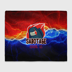 Плед флисовый Among us sabotage, цвет: 3D-велсофт