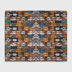 Плед флисовый Котейки, цвет: 3D-велсофт