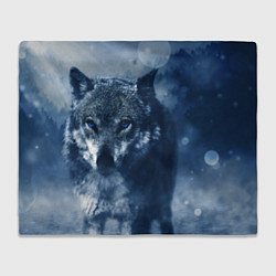 Плед флисовый Красивый волк, цвет: 3D-велсофт